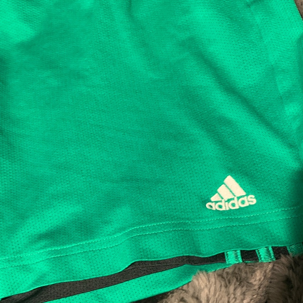 #356 Adidas Reversible Black Shorts with Green Trim - Picture 7 of 9